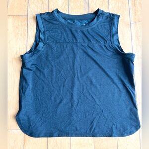 Zyia Activewear Performance Dark Blue Sleeveless Cropped Tank Top Size Medium